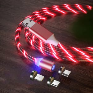 Factory Original  led magnetic type c 2A fast charging led  multi magnetic usb charging cable for data cable