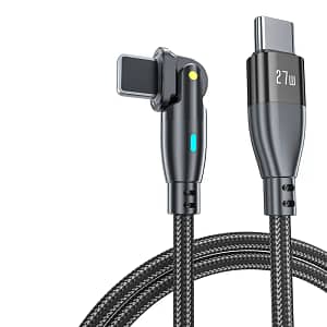 USB C to 8P Fast Charging Cable PD 27W 180 Degree Rotation Data Transmission Cable for Laptop & Phones