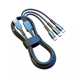 6A 3 in 1 SuperCharging Cable Micro USB Type-C Fast Charger  Data Cable For iPhone 14 13 Samsung Xiaomi Huawei
