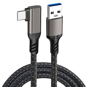 Right Angle 90 Degree Elbow  Braided Nylon Wire  Metal Usb A To Type C Cable Micro type c Lightning  Usb Cable