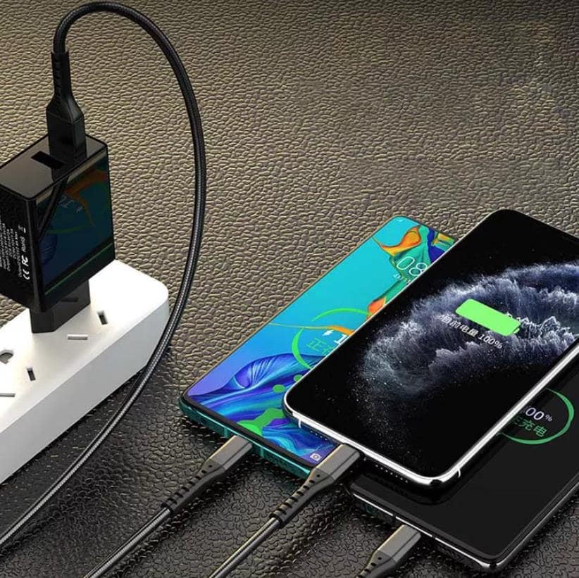 6A 3 in 1 SuperCharging Cable Micro USB Type-C Fast Charger Data Cable For iPhone 14 13 Samsung Xiaomi Huawei